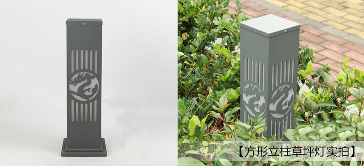 东莞91香蕉视频在线下载照明(QDCPD-003)60cm中式方形立柱LED草坪灯实物图片