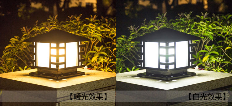 东莞91香蕉视频在线下载照明(QDZTD-008)户外围墙墙头方形柱头灯暖光\白光亮灯效果