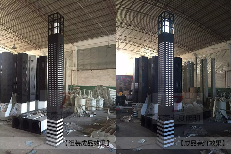 (QDJGDZ-007)商业广场镂空方形91香蕉在线观看柱成品效果图片