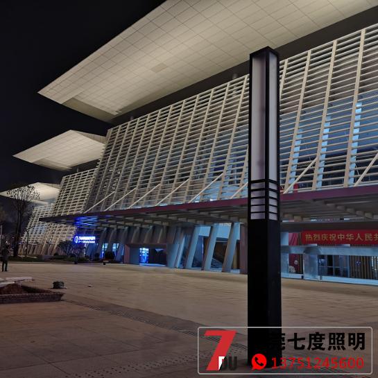 6米现代简约市政广场LED91香蕉在线观看柱安装效果图
